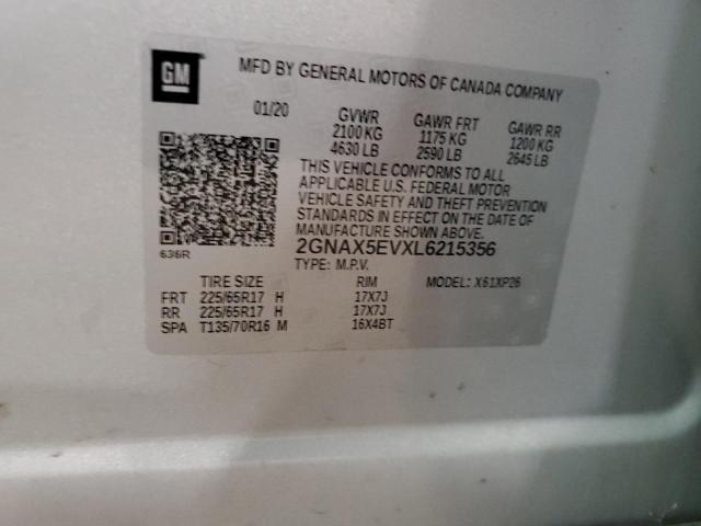 Photo 9 VIN: 2GNAX5EVXL6215356 - CHEVROLET EQUINOX 