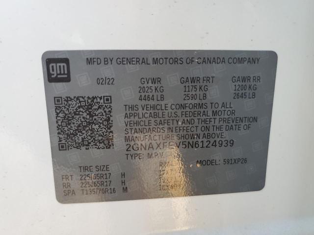 Photo 11 VIN: 2GNAXFEV5N6124939 - CHEVROLET EQUINOX LS 