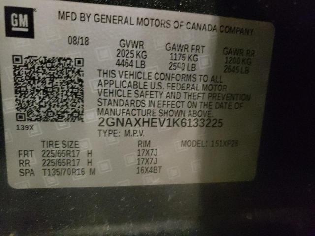 Photo 12 VIN: 2GNAXHEV1K6133225 - CHEVROLET EQUINOX LS 