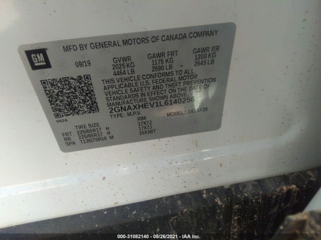 Photo 8 VIN: 2GNAXHEV1L6140256 - CHEVROLET EQUINOX 