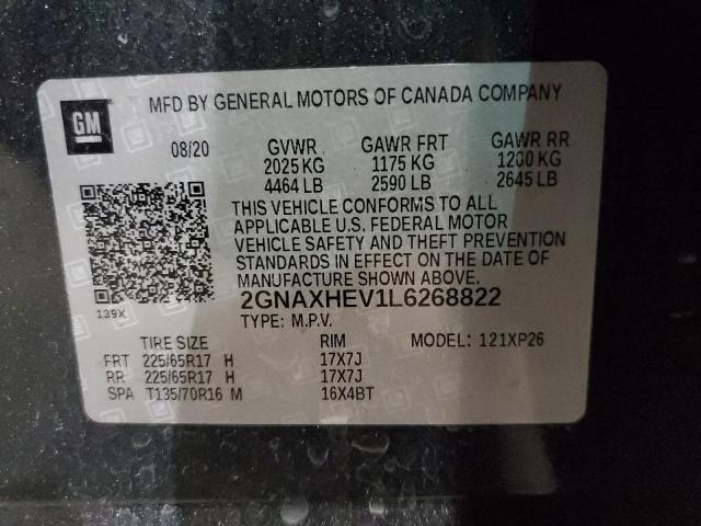 Photo 12 VIN: 2GNAXHEV1L6268822 - CHEVROLET EQUINOX LS 