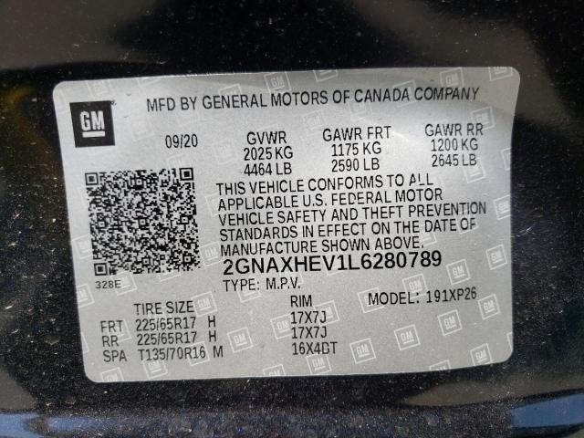 Photo 9 VIN: 2GNAXHEV1L6280789 - CHEVROLET EQUINOX LS 