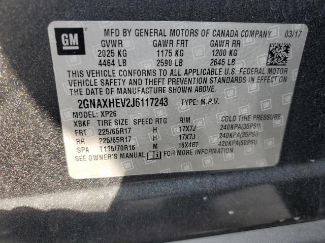 Photo 13 VIN: 2GNAXHEV2J6117243 - CHEVROLET EQUINOX 