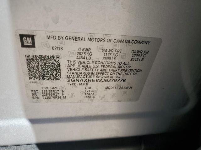 Photo 11 VIN: 2GNAXHEV2J6279776 - CHEVROLET EQUINOX LS 