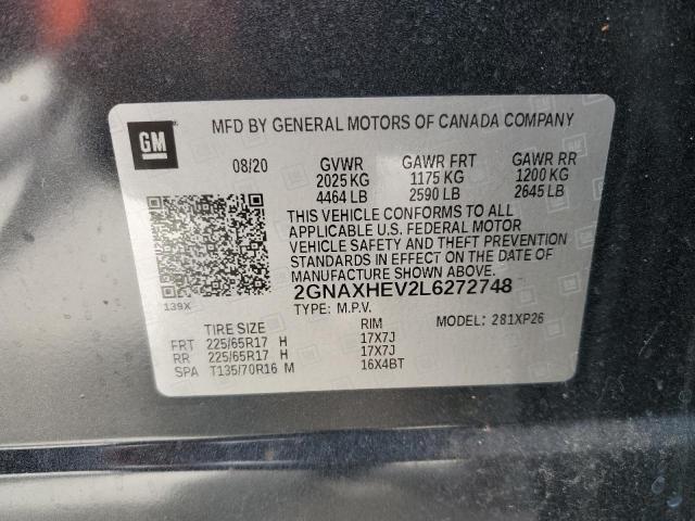 Photo 12 VIN: 2GNAXHEV2L6272748 - CHEVROLET EQUINOX LS 