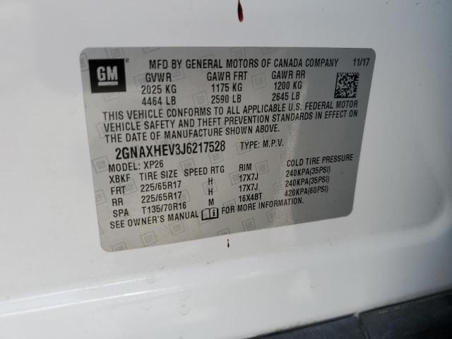 Photo 11 VIN: 2GNAXHEV3J6217528 - CHEVROLET EQUINOX LS 