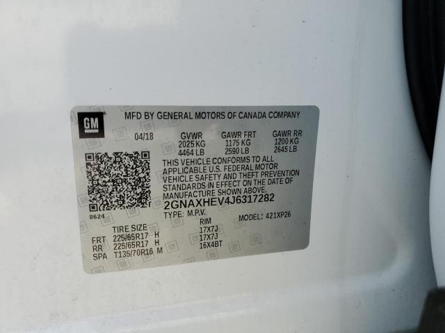 Photo 12 VIN: 2GNAXHEV4J6317282 - CHEVROLET EQUINOX 