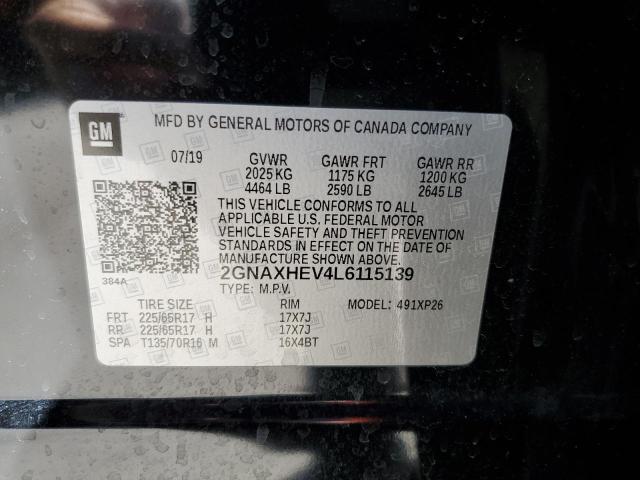 Photo 12 VIN: 2GNAXHEV4L6115139 - CHEVROLET EQUINOX LS 