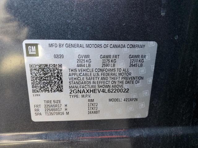 Photo 9 VIN: 2GNAXHEV4L6220022 - CHEVROLET EQUINOX LS 