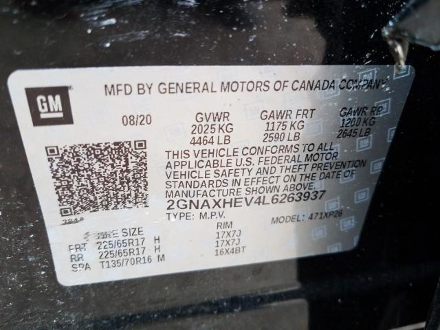 Photo 9 VIN: 2GNAXHEV4L6263937 - CHEVROLET EQUINOX LS 