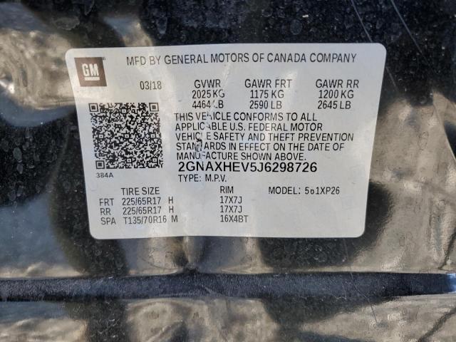 Photo 12 VIN: 2GNAXHEV5J6298726 - CHEVROLET EQUINOX 