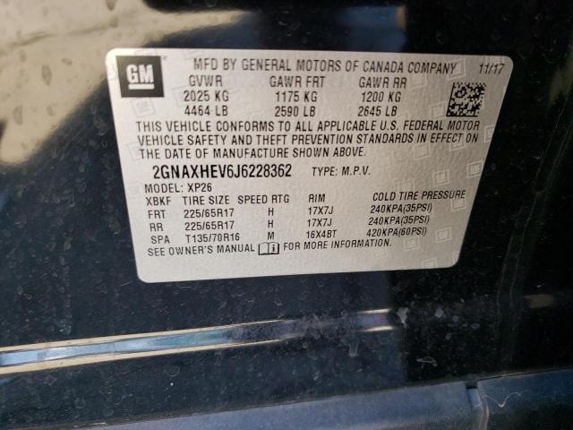 Photo 12 VIN: 2GNAXHEV6J6228362 - CHEVROLET EQUINOX LS 