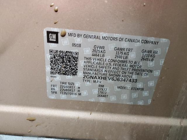 Photo 12 VIN: 2GNAXHEV6J6347433 - CHEVROLET EQUINOX 