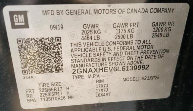 Photo 11 VIN: 2GNAXHEV6L6139992 - CHEVROLET EQUINOX 