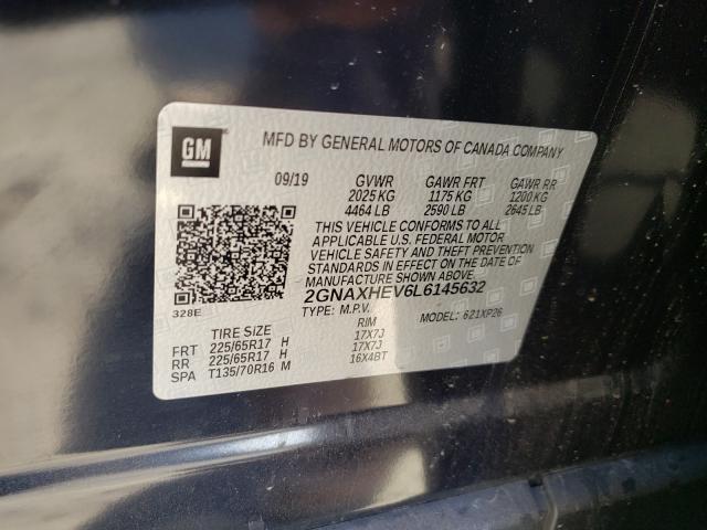 Photo 9 VIN: 2GNAXHEV6L6145632 - CHEVROLET EQUINOX 