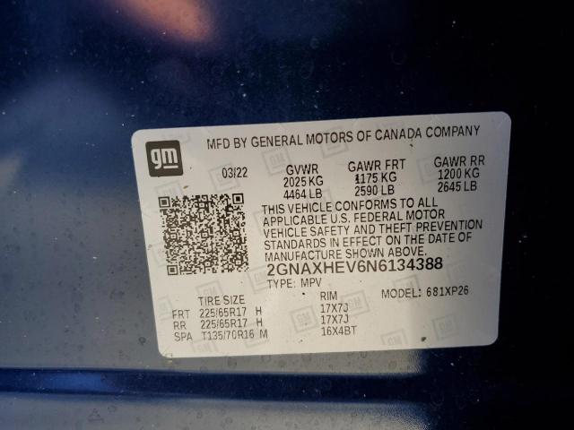 Photo 12 VIN: 2GNAXHEV6N6134388 - CHEVROLET EQUINOX LS 