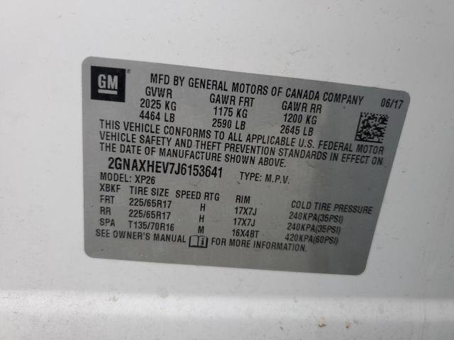 Photo 13 VIN: 2GNAXHEV7J6153641 - CHEVROLET EQUINOX 