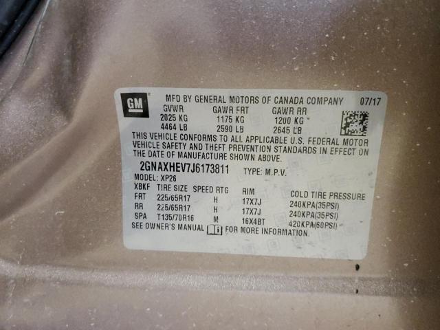 Photo 9 VIN: 2GNAXHEV7J6173811 - CHEVROLET EQUINOX LS 