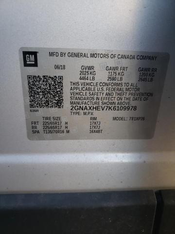 Photo 11 VIN: 2GNAXHEV7K6109978 - CHEVROLET EQUINOX 