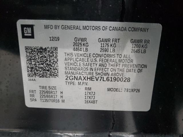 Photo 12 VIN: 2GNAXHEV7L6190028 - CHEVROLET EQUINOX 