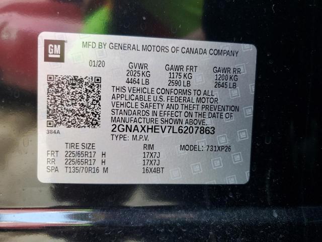 Photo 12 VIN: 2GNAXHEV7L6207863 - CHEVROLET EQUINOX 