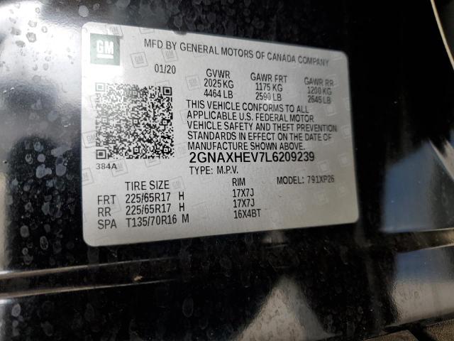 Photo 12 VIN: 2GNAXHEV7L6209239 - CHEVROLET EQUINOX 