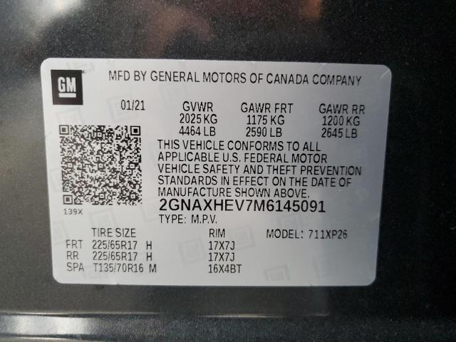 Photo 9 VIN: 2GNAXHEV7M6145091 - CHEVROLET EQUINOX LS 