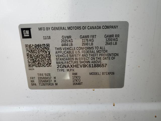 Photo 12 VIN: 2GNAXHEV8K6188657 - CHEVROLET EQUINOX LS 