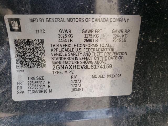 Photo 12 VIN: 2GNAXHEV8L6174159 - CHEVROLET EQUINOX LS 