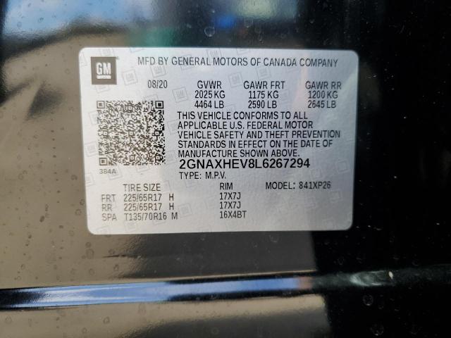 Photo 12 VIN: 2GNAXHEV8L6267294 - CHEVROLET EQUINOX LS 