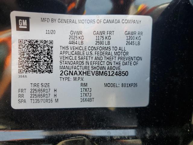 Photo 11 VIN: 2GNAXHEV8M6124850 - CHEVROLET EQUINOX LS 