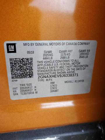 Photo 12 VIN: 2GNAXHEV9J6338371 - CHEVROLET EQUINOX LS 