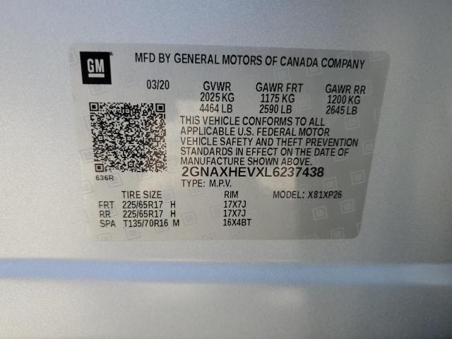 Photo 12 VIN: 2GNAXHEVXL6237438 - CHEVROLET EQUINOX LS 