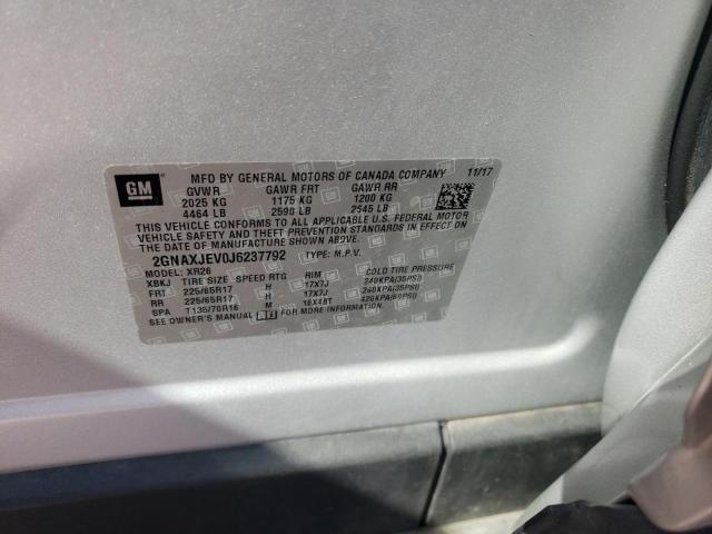 Photo 12 VIN: 2GNAXJEV0J6237792 - CHEVROLET EQUINOX LT 