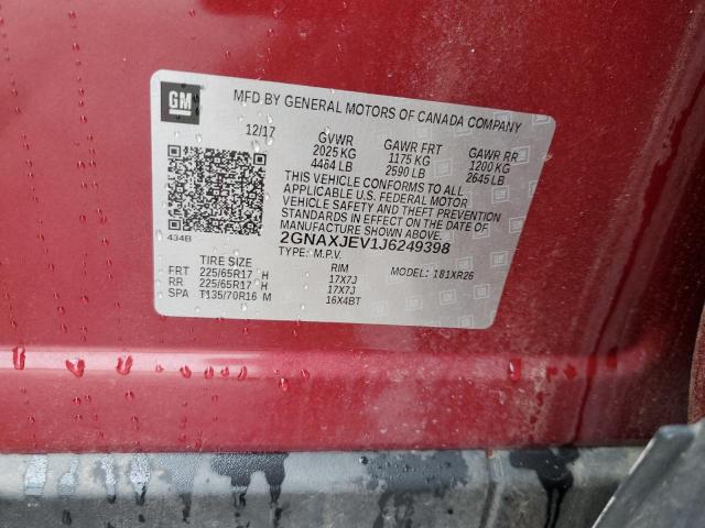 Photo 11 VIN: 2GNAXJEV1J6249398 - CHEVROLET EQUINOX 