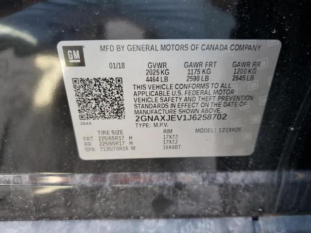 Photo 11 VIN: 2GNAXJEV1J6258702 - CHEVROLET EQUINOX LT 