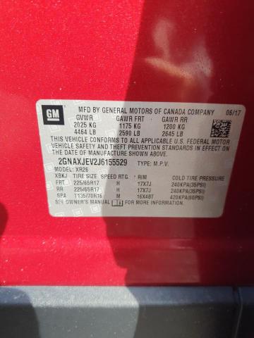 Photo 13 VIN: 2GNAXJEV2J6155529 - CHEVROLET EQUINOX LT 