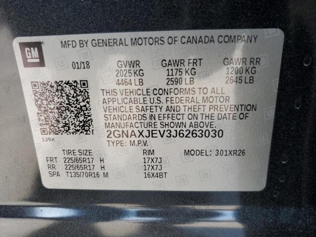 Photo 11 VIN: 2GNAXJEV3J6263030 - CHEVROLET EQUINOX 