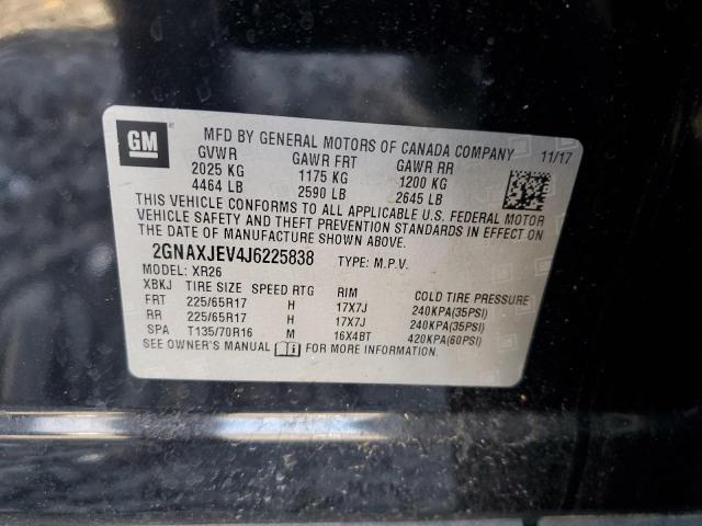 Photo 12 VIN: 2GNAXJEV4J6225838 - CHEVROLET EQUINOX LT 