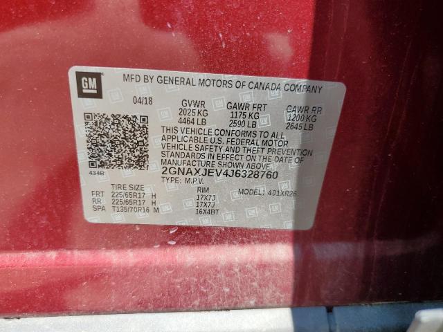 Photo 12 VIN: 2GNAXJEV4J6328760 - CHEVROLET EQUINOX 