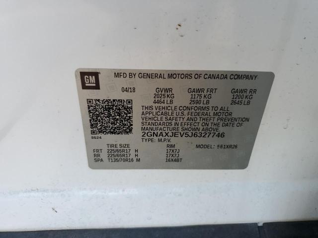 Photo 12 VIN: 2GNAXJEV5J6327746 - CHEVROLET EQUINOX 