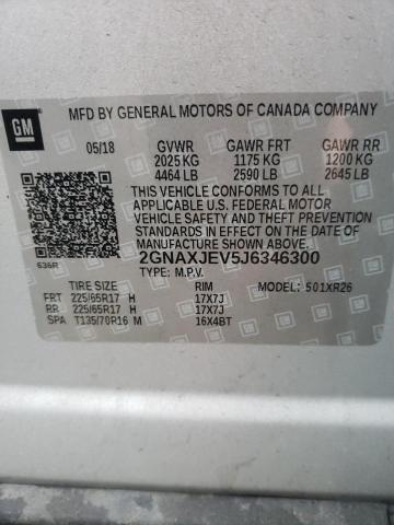 Photo 12 VIN: 2GNAXJEV5J6346300 - CHEVROLET EQUINOX LT 