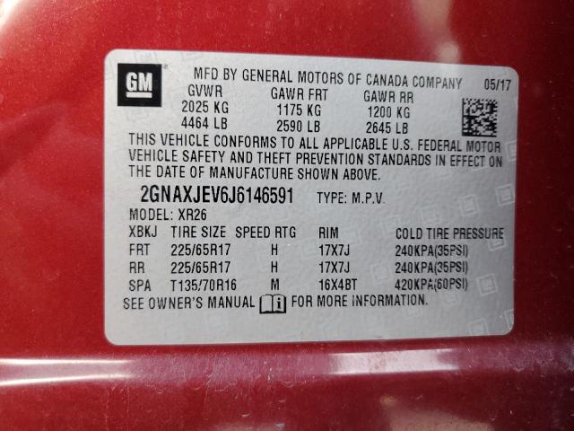 Photo 11 VIN: 2GNAXJEV6J6146591 - CHEVROLET EQUINOX 