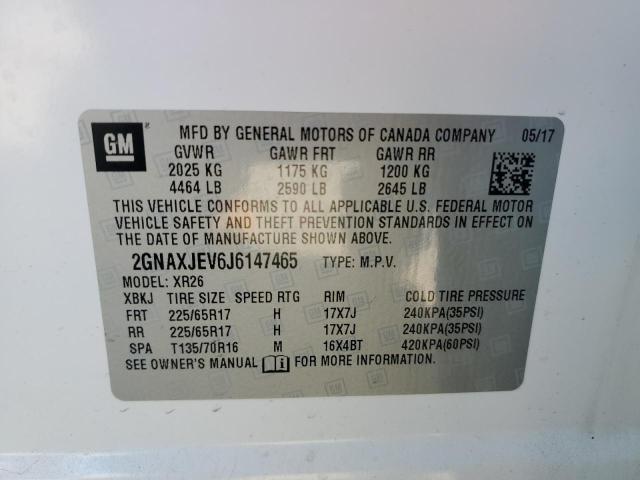 Photo 11 VIN: 2GNAXJEV6J6147465 - CHEVROLET EQUINOX 