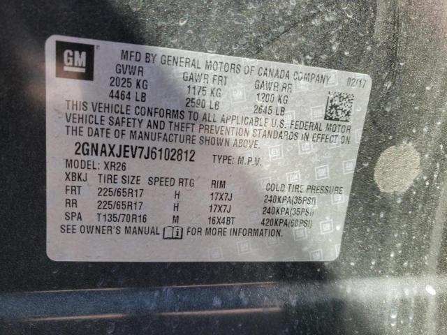 Photo 9 VIN: 2GNAXJEV7J6102812 - CHEVROLET EQUINOX LT 