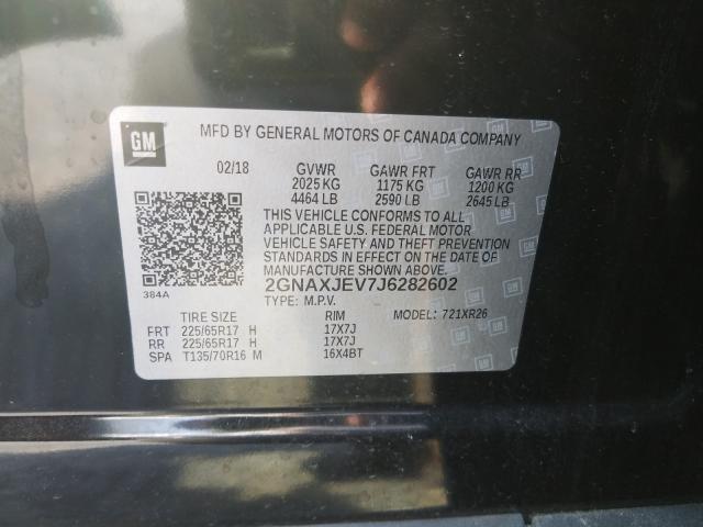 Photo 9 VIN: 2GNAXJEV7J6282602 - CHEVROLET EQUINOX LT 