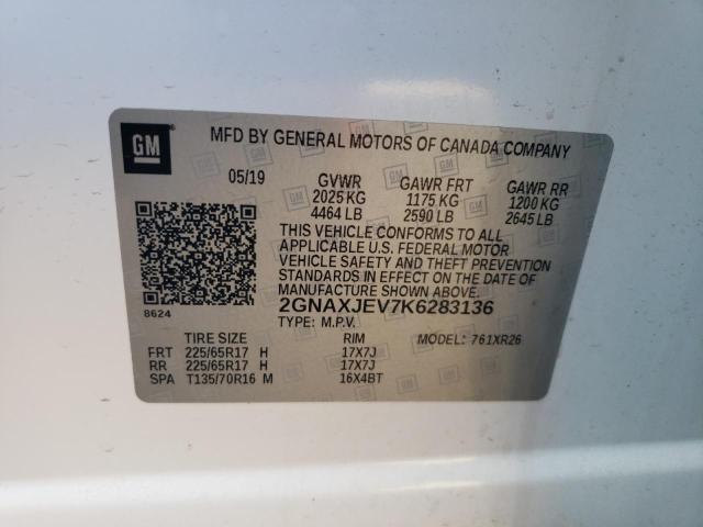 Photo 11 VIN: 2GNAXJEV7K6283136 - CHEVROLET EQUINOX 