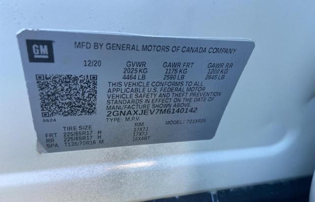 Photo 9 VIN: 2GNAXJEV7M6140142 - CHEVROLET EQUINOX 