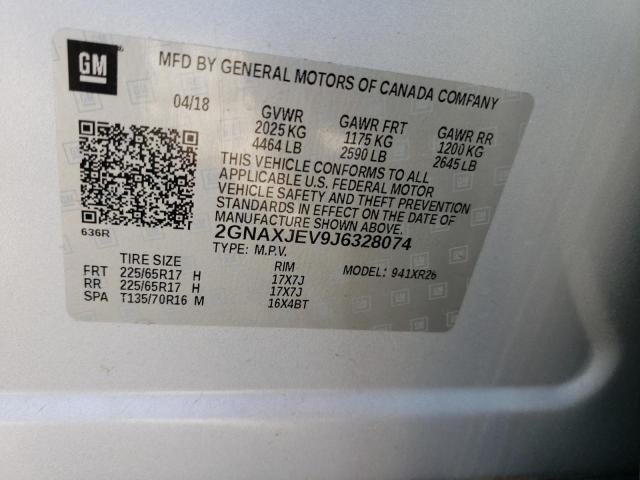 Photo 12 VIN: 2GNAXJEV9J6328074 - CHEVROLET EQUINOX 