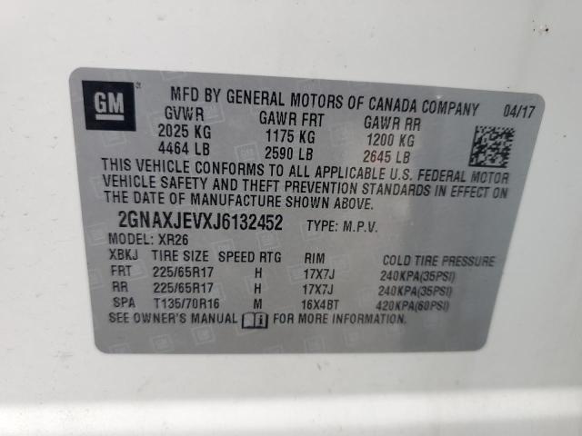 Photo 12 VIN: 2GNAXJEVXJ6132452 - CHEVROLET EQUINOX LT 